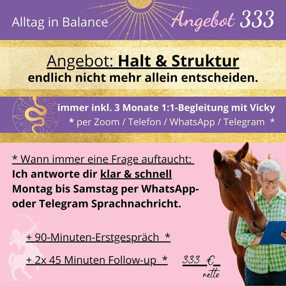 Angebot 333 – 3 Monate Halt & Struktur
