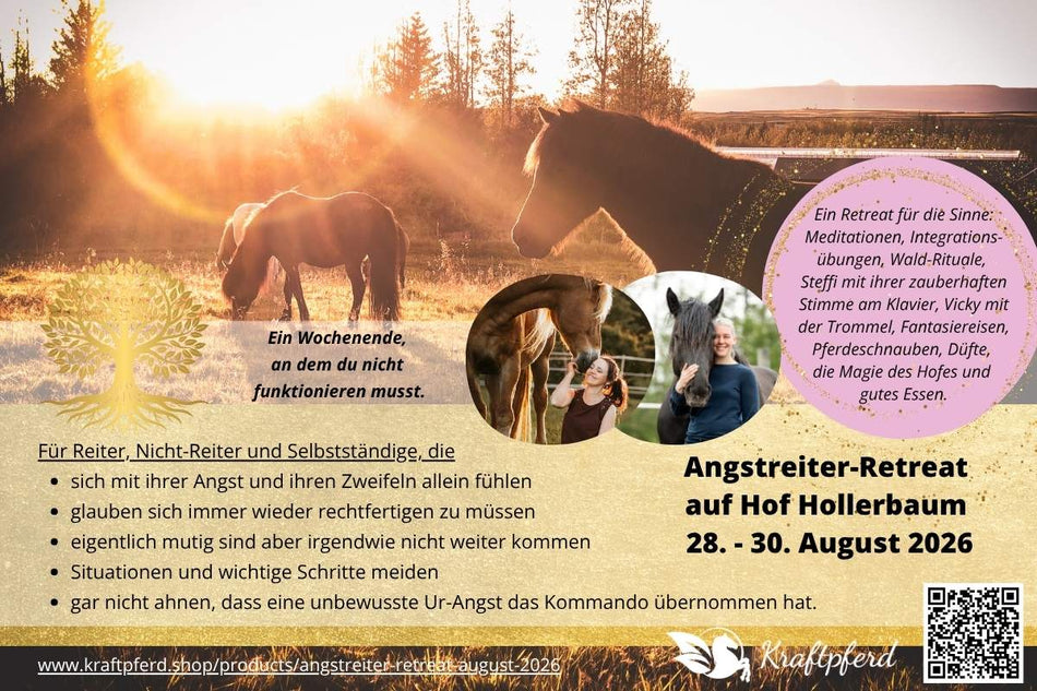 28. - 30. August 2026 - Angstreiter-Retreat auf Hof Hollerbaum - FÜR REITER UND NICHTREITER