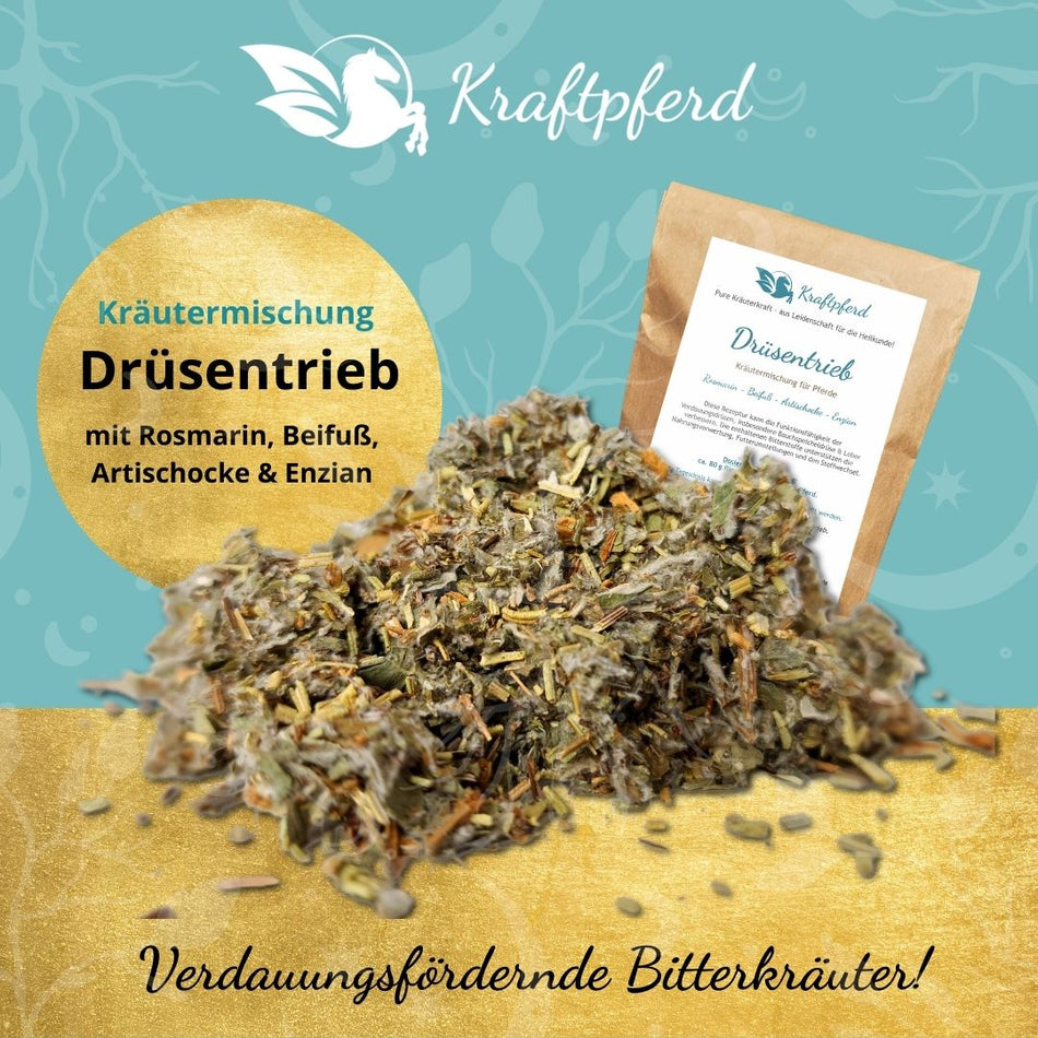 Kraftpferd-Kräuterpaket zur Entschlackung -  je 1 kg Nierenfreude, Drüsentrieb *(Nachlieferung Mitte Mai 25), Leberliebe