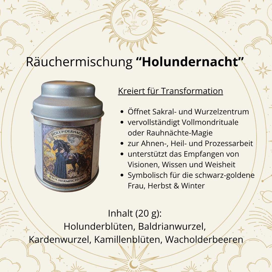 Räuchermischung "Holundernacht" - 20 g in Schmuckdose