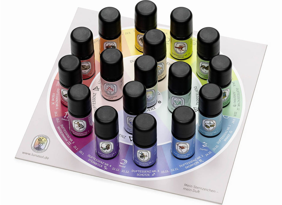 SET der 17 DUFTESSENZEN - LUNASOL Tierkreiskosmetik ®